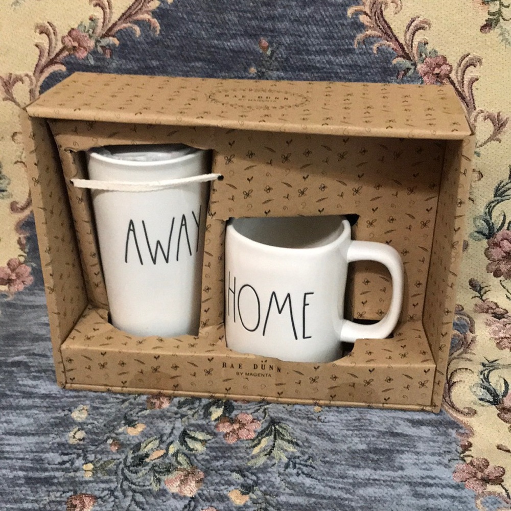 Rae Dunn Travel Mug With Regular Mug
